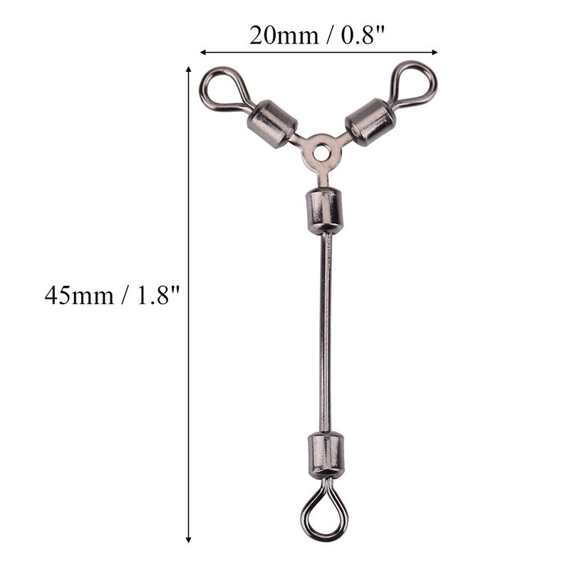 3 Way Fishing Swivels Fishing Line for Hook Swivels Connector