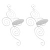 2 Sets Wall Candle Holder Foldable European Style Swirl Wrought