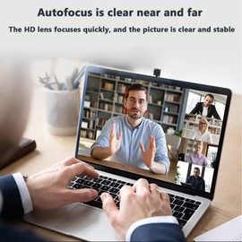 PEGATISAN Webcam HD 1080P Eye Contact Camera with Microphone 120 Wide-Angle 2.8mm Lens Mini USB Camera for Zoom/Skype/Teams, Conferencing/Calling/Gaming Laptop
