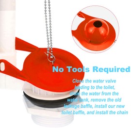 2-Pack Toilet Flapper Replacement, 3-Inch ToTo Stopper Rubber Toilet Flapper Tank Flap with Chain for G-Max, Thu499s, Thu331s, Thu175s & 2021bp Toto Toilet Models