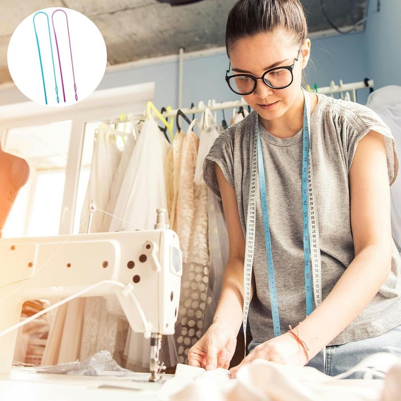 8 Pack Drawstring Threader, Flexible Drawstring Threader Plastic Drawstring Replacement