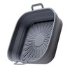 2PCS Fryer Silicone Liners 8in Square Odourless Thickened Foldable Fryer