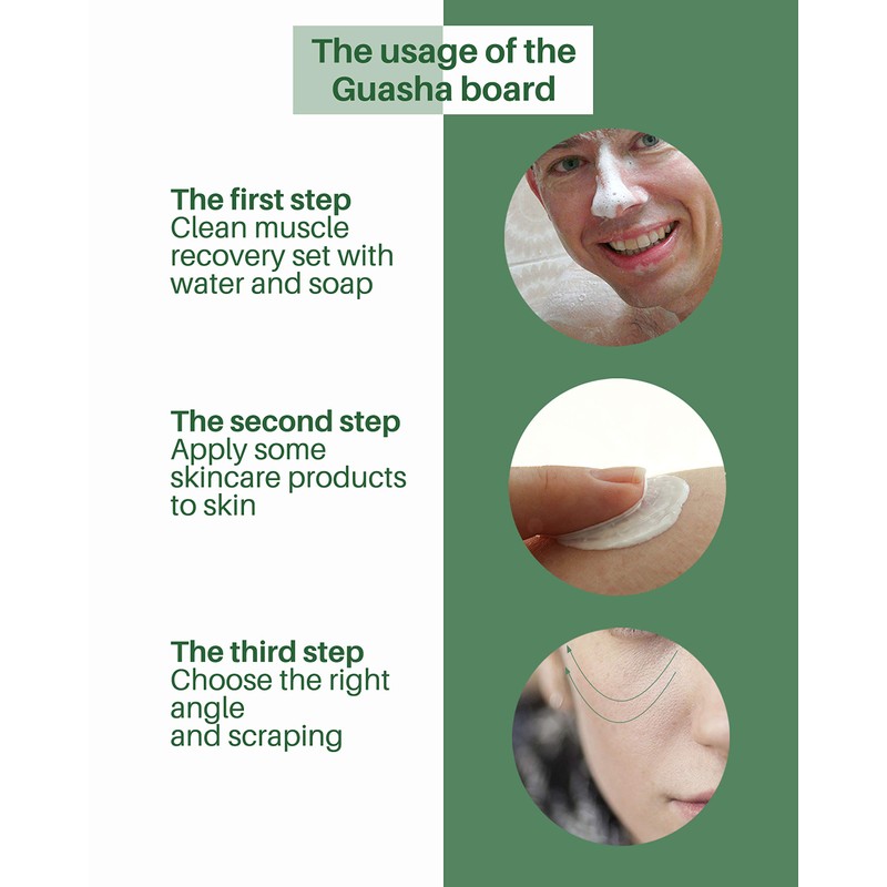 MoHern Gua Sha Massage Tools, 4 Pcs Multi-Shaped Gua Sha