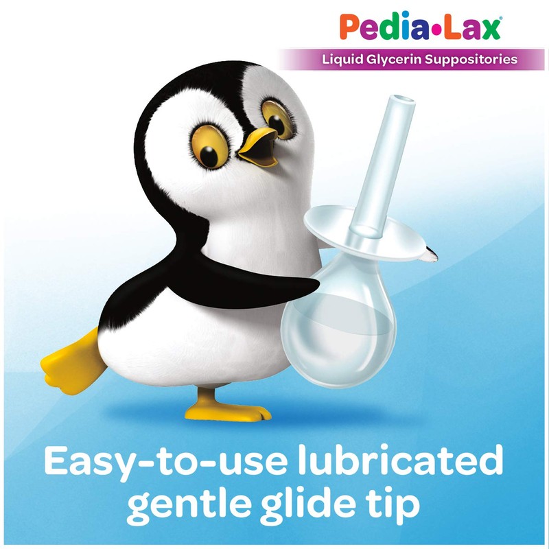 Pedia-Lax Laxative Liquid Glycerin Suppositories for Kids, Ages 2-5, 6