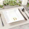 Luxenap Rectangle Gold Letter D White Paper Napkin - Air