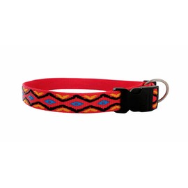 BUDDYPACK Trendy Dog Collars with Click Fastener Adjustable Size XS-XL Many Colourful Colours (S (35-50 cm), Red/Yellow/Blue/Black