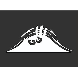 NewTeam Funny Monster Car Sticker (White)