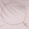 Inateannal Boho Crystal Cross Choker Necklace Gold CZ Cross Pendant