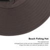 Sun Hat Nylon Dark Gray UV Protection Breathable Adjustable Wide