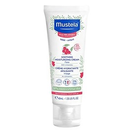 Crema hidratante calmante para bebés Mustela - Hidratante facial para pieles muy sensibles - con aguacate natural y baya de Schizandra - Sin fragancia