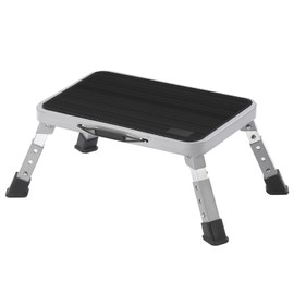 SHADEPLUS RV Steps,Foldable Step Stool, Height Adjustable Metal Step Stool,Heavy Duty RV Entry Steps with Non-Slip Rubber Feet and Platform,Camper Step Supports Up to 330 lb,Step Ladder for Adults