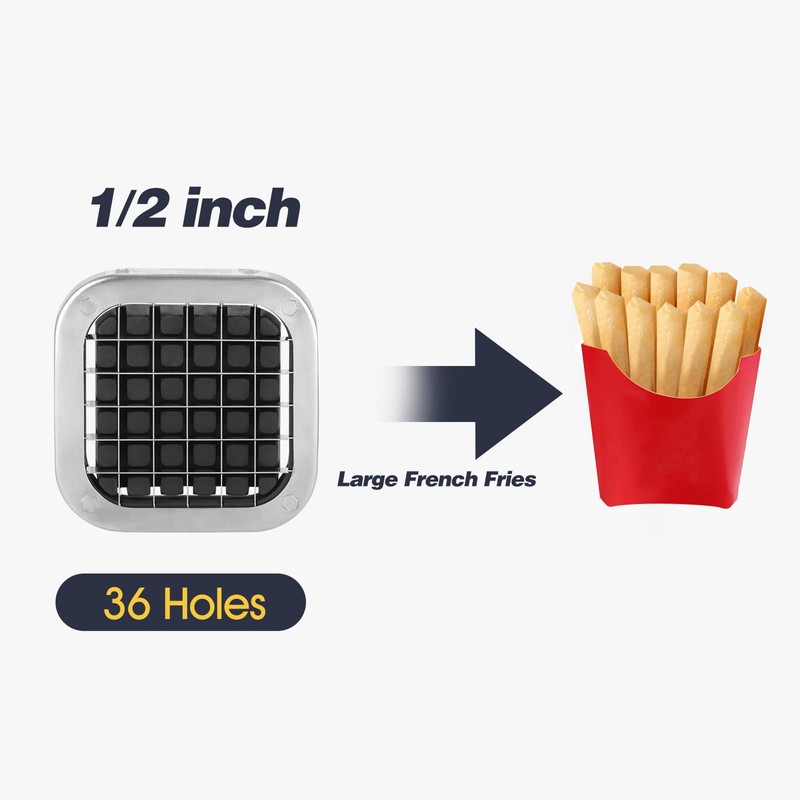 French Fry Cutter, Ruooson Professional Potato Cutter Slicer with 1/2