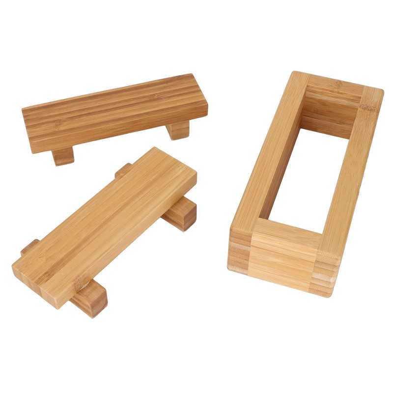 Atyhao Sushi Box Mold Rectangle Wooden Sushi Press Mold Sushi