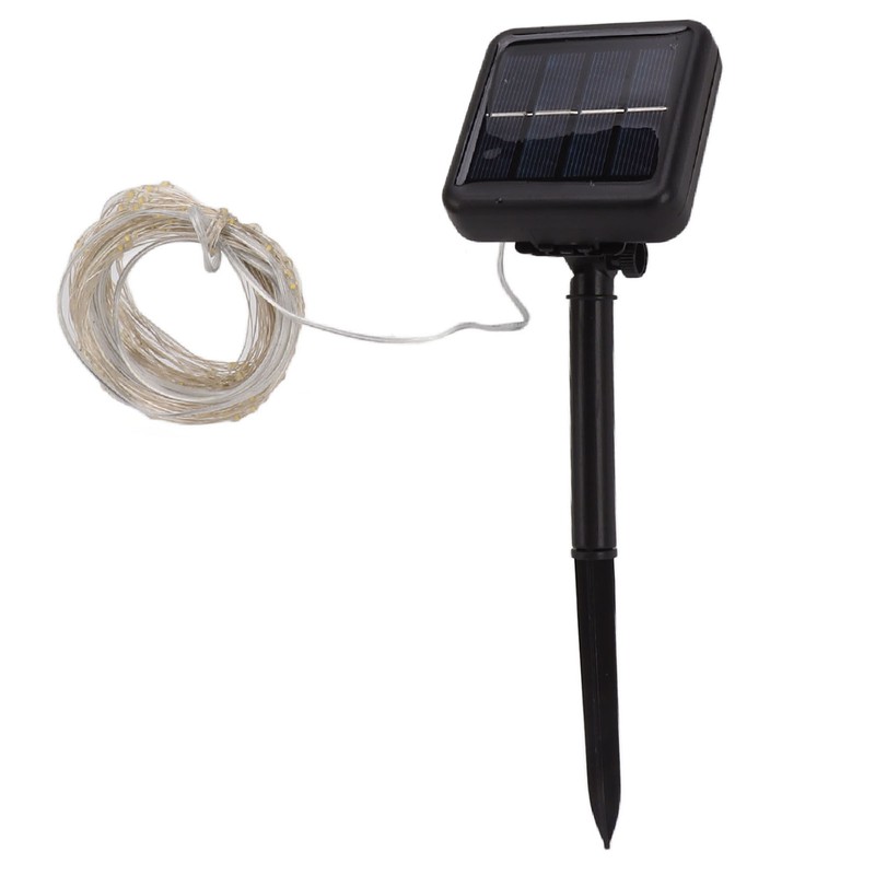 Solar Rope Light 100 LED Waterproof Weather Resistant Decorative Solar