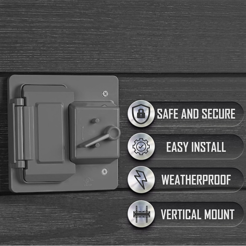 Bell PTC521GY 2-Gang Weatherproof Switch and Outdoor Outlet Cover, Gray