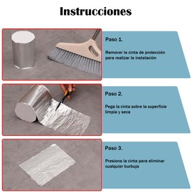 Cinta de Butilo Impermeable para Exteriores Aluminio sin COV Reparación de Fugas en Tuberías, Toldos, Ventanas y Techos Sellado Duradero y Resistente al Agua | 5 metros (5cm)