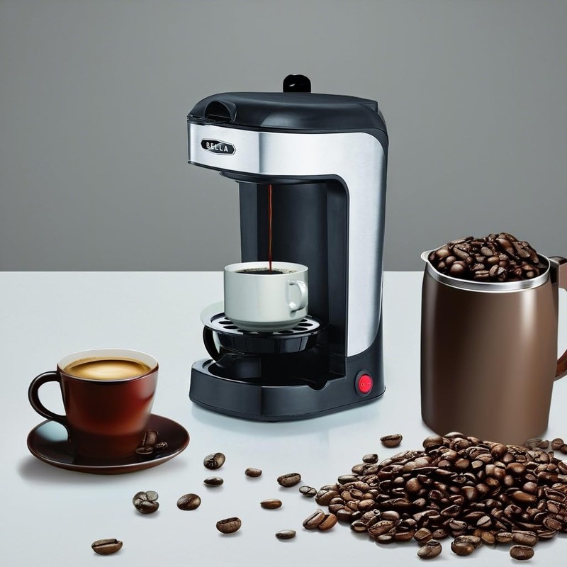BELLA One Scoop One Cup Coffee Maker, Single Serve Brewer