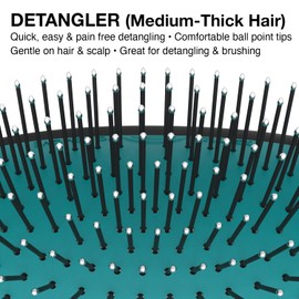 Olivia Garden Recycled Plastic Detangler (Med-Thick) - Black