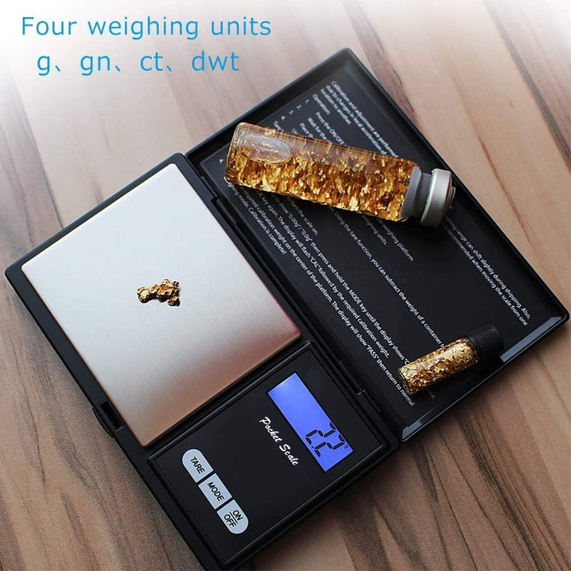Precision Digital Scale, Portable Pocket Scale, Backlit LCD Display, Precision