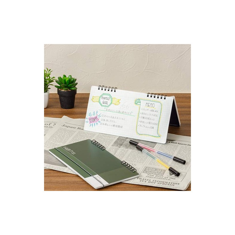 Nakabayashi HABIT Marker & Notebook/A5slim NW-SA504-2 Red