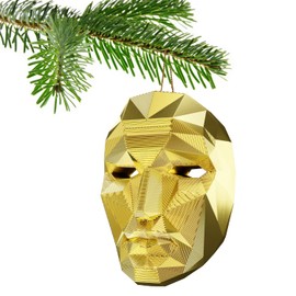 Squid Front Man Christmas Tree Bauble Decoration Ornament For Christmas Xmas Noel (Gold)