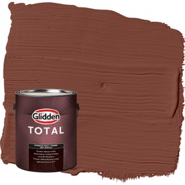 Glidden Total Exterior Paint & Primer All-in-One, Warm Mahogany/Red, Semi-Gloss, 1 Gallon