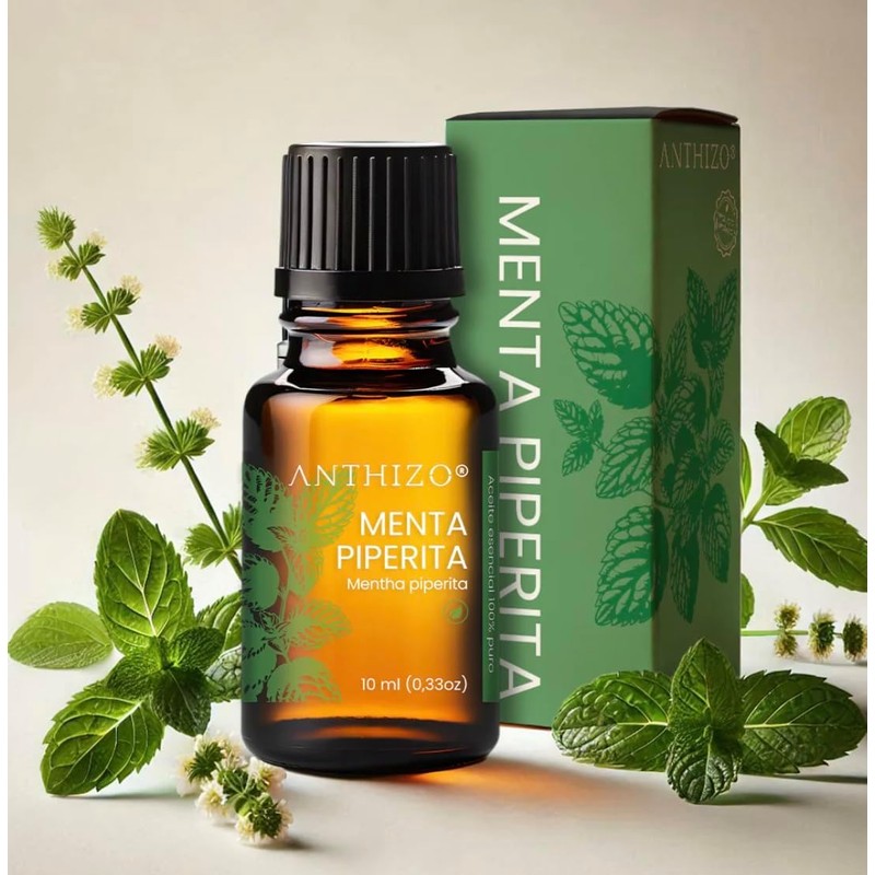 Aceite Esencial de Menta Pimentada 10 ml, 100% Puro