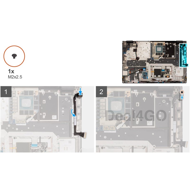 Deal4GO DC Power Input Jack Cable Power-Adapter Port Y3PD4 0Y3PD4