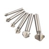 HALJIA 6 pcs 90 Degree 3 Flutes HSS Countersink Drill