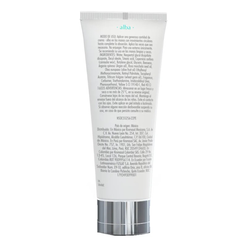 Alba By Kromasol (crema Para Manos) Tubo Con 70g. Cítrica