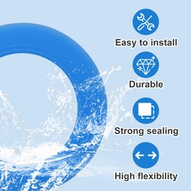 2pcs Toilet Flush Valve Seal for American Standard & Eljer Toilets Upgraded Silicone Material 7301111-0070A Toilet Flush Valve Seal Kit Replacement Parts for American Standard with O Rings,Blue