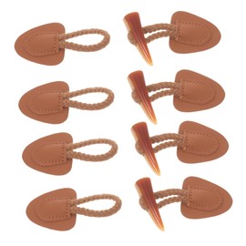 NUOBESTY Sew Toggles Closure Buttons 4 Pack Resin Horn Button Vintage Horn Closure Coat