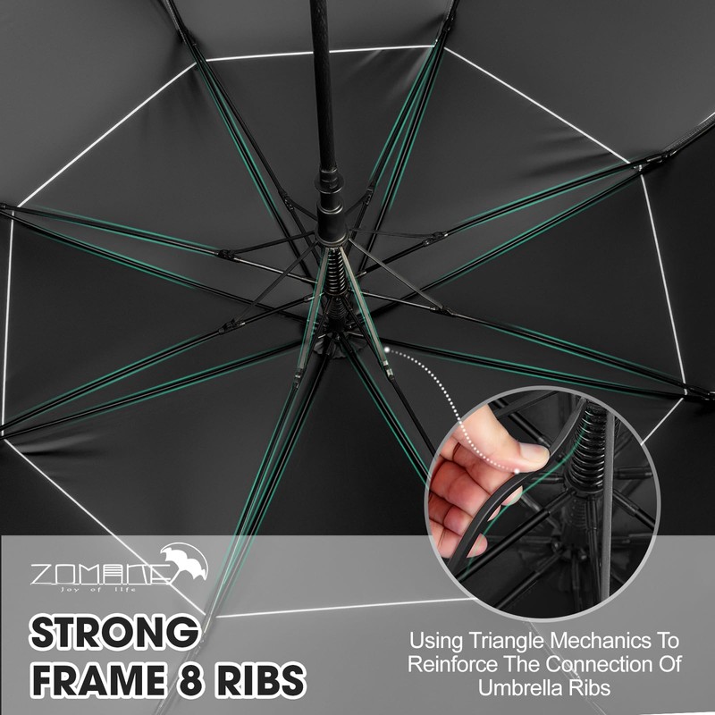 ZOMAKE 68 Inch UV Golf Umbrella Windproof Strong,Large Sun Umbrellas