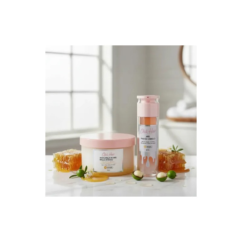 Kit Reparador Mascarilla Y Sérum De Miel Click Hair 350