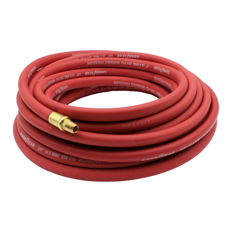 Good Year 50' x 3/8" Rubber Air Hose Red, 250