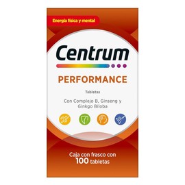 Centrum Multivitamínico Performance con Magnesio, Vitamina C, Vitamina D y Zinc 100 Tabletas