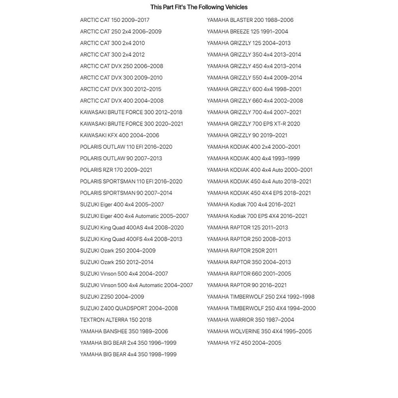 Tusk Tie Rod Ends For YAMAHA GRIZZLY 700 4x4 2007-2022