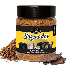 Sazonador Natural de Hígado de Res para Perros y Gatos, 100% Natural, Alto en Proteína y Vitaminas, Mejora el Sabor de Croquetas o Alimento Húmedo, Ideal para Estimular el Apetito, 150g