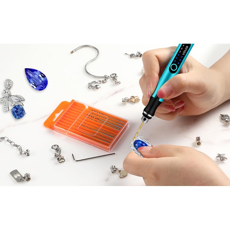 Uolor Mini Twist Drill Bit Set, 10Pcs Micro Engraving Drill
