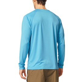 baleaf Men's Rash Guard Shirts Fishing Long Sleeve UV Sun Protection SPF T-Shirts UPF 50+ Lightweight Beach Blue Size XL