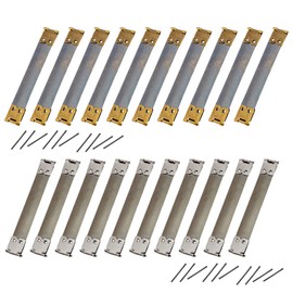 Create idea 20PCS 10cm Metal Internal Flex Frame Kiss Clasp Handbag Hinges Spring Bag Accessories for DIY Craft Coin Purse Bag Wallet Sewing Making 10PCS Silver & 10PCS Bronze