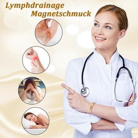 Cigmag Lymphatic Drainage Magnetic Bracelet Women Ultra Strong Magnets Titanium Steel Magnetic Adjustable with Removal Tool and Gift Box (Rose Gold)