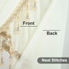 VOGOL Beige Sheer Valance Curtains, 39 Inches Wide Vintage Style