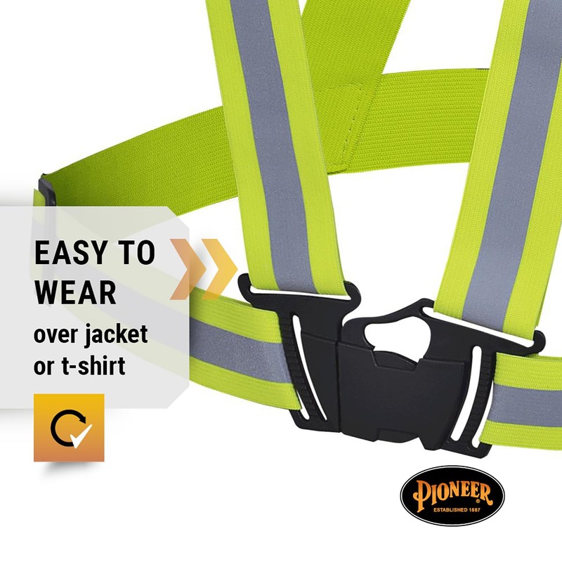 Pioneer Hi Vis Adjustable Safety Sash - Hi-Vis Yellow/Green with