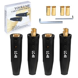 2 Pack LC-40 Cable Connector Set (2 Male / 2 Female), Welding Lead Connectors, Welding Cable Connectors for Welding Machine Accessories, Cable Capacity:1/0 Thru 2/0(50-70mm²) - 350 Amp Max Rating