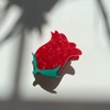 Velvet Claws Small Hair Clip | Red Rosebud | Claw
