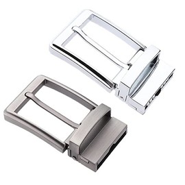 2 Pcs Single Prong Square Belt Buckle Replacement, Men Metal Rectangular Pin Buckle 1.3"(33-34 Mm)