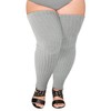 COZYOFFI Women's Plus Size Leg Warmers Knit Over Knee High