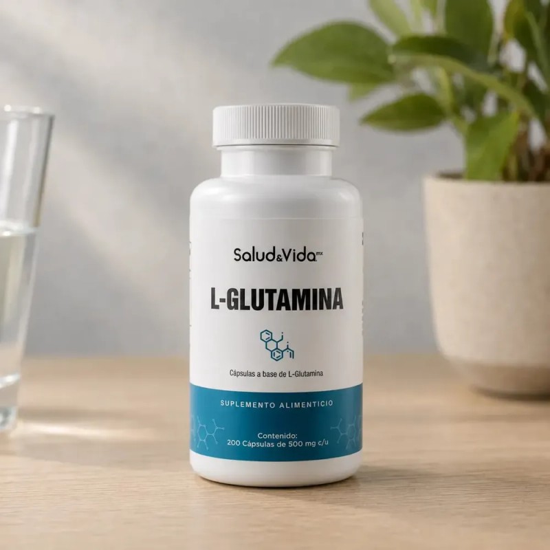 L-Glutamina | 200 Cápsulas de 500 mg | Aminoácido en