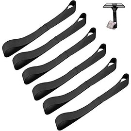 Soft Loop Tie Down Straps - Loops for Securing ATV, UTV, Motorcycles, Scooters, Dirt Bikes, Lawn & Garden Equipment (Black Soft Loops 24 inch (6pcs)